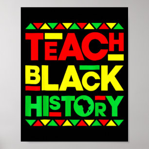 Lehre Schwarze Geschichte Melanin Afro Afrikanisch Poster