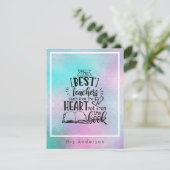 LEHRE vom HERZEN kein BUCHLEHRER, der das Geschenk (Stehend Vorderseite)