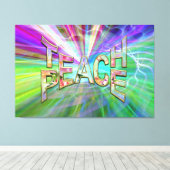 Lehre Weltfrieden Leinwanddruck (Insitu (Holzboden))