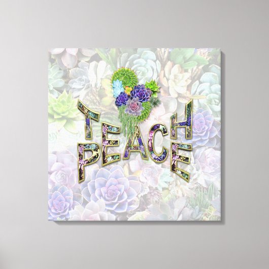 Lehre Weltfrieden Leinwanddruck (Vorderseite)