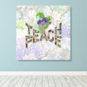 Lehre Weltfrieden Leinwanddruck (Insitu (Holzboden))