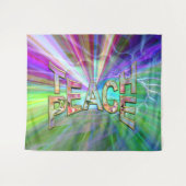 Lehre Weltfrieden Wandteppich (Vorderseite (Horizontal))