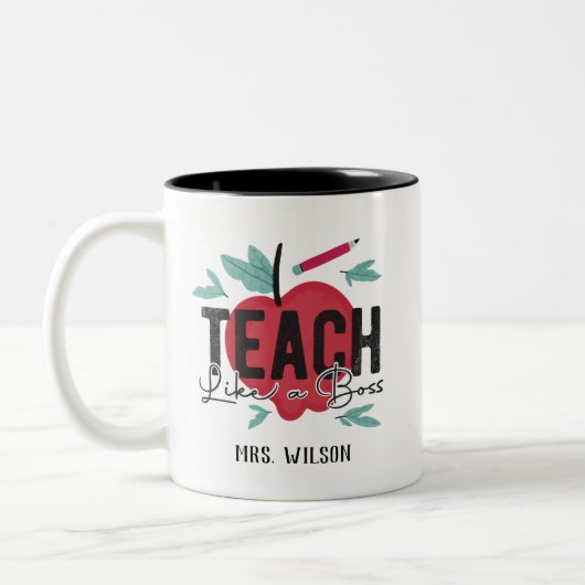 Lehre wie ein Personalisierter Boss Zweifarbige Tasse (Links)