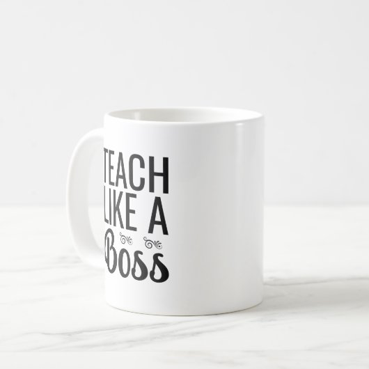 Lehre wie eine Boss-Tasse Kaffeetasse (Vorderseite Links)