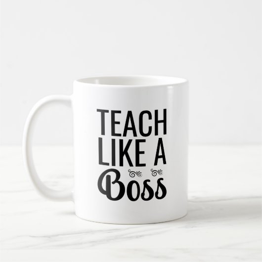 Lehre wie eine Boss-Tasse Kaffeetasse (Links)