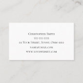 Lehren aus dem Musikalinstrumentarium Visitenkarte (Rückseite)