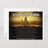 Lehren aus der Zeit_Karma Postkarte (Vorne/Hinten)