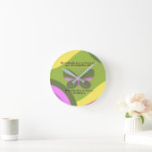Lehren aus einer Schmetterlingsarbeit Runde Wanduhr (Zuhause)