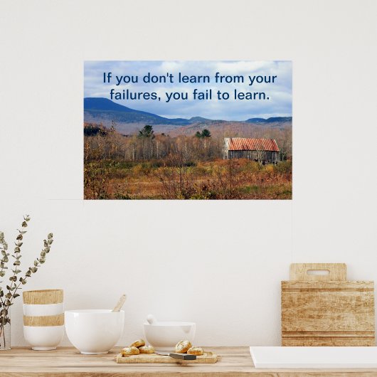 Lehren aus Fehlern Poster (Küche)
