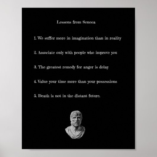Lehren aus Seneca Poster - Stoische Philosophie (Vorne)