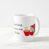 Lehren bringt mich zum Lächeln Kaffeetasse (VorderseiteRechts)