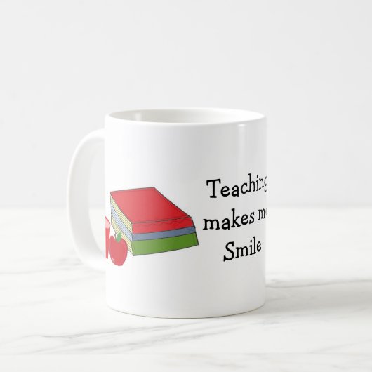 Lehren bringt mich zum Lächeln Kaffeetasse (Vorderseite Links)