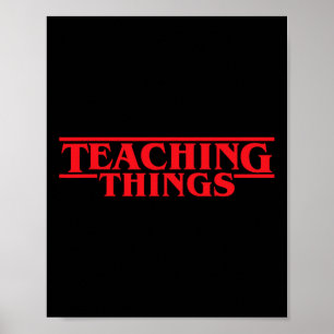 Lehren Dinge Grafik Spaß Lehrer Byck Zur Schule Poster