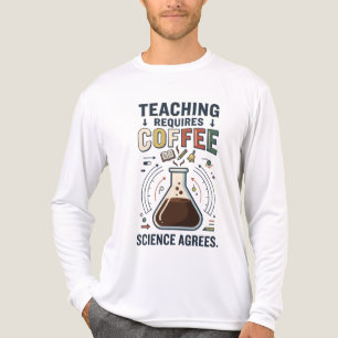 Lehren erfordert Kaffee Lustiges Lehrer-Shirt Tri-Blend Shirt