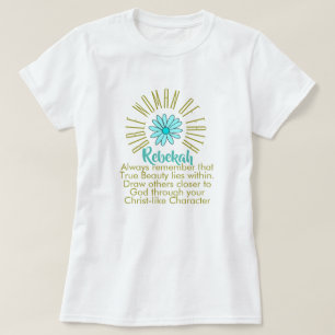 Lehren für Bibelfrauen des Glaubens Rebekah Chris T-Shirt