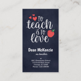 Lehren heißt Liebe Visitenkarte