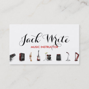 Lehren Instrumentenmusiklehrer Visitenkarte