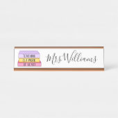 Lehren ist ein Geschenk für Herzlehrer Schreibtischnamensplakette (Vorderseite )