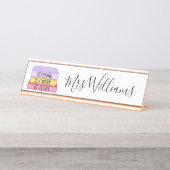 Lehren ist ein Geschenk für Herzlehrer Schreibtischnamensplakette (Vorderseite )