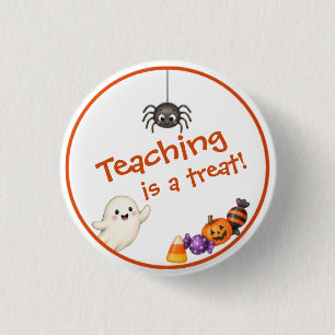 Lehren ist ein Vergnügen Süße Halloween-Lehrer-But Button