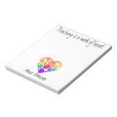 Lehren ist ein Werk des handgeschriebenen Herzdruc Notizblock (Rotiert)