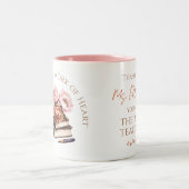 Lehren ist ein Werk des Herzens, Geschenk der Lehr Zweifarbige Tasse (Mittel)