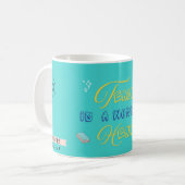 Lehren ist ein Werk des Herzens - lebendige Lehrer Kaffeetasse (Vorderseite Links)