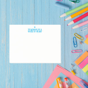 Lehren ist ein Werk des Herzens Post-it Klebezettel