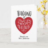 Lehren ist ein Werk des Herzens, zurück zur Schule Karte (Gelbe Blume)