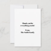 Lehren ist ein Werk des Herzlehrers Dankeskarte (Rückseite)