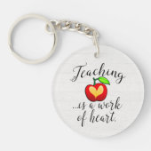 Lehren ist ein Werk des Herzlehrers Schlüsselanhänger (Vorderseite)