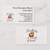 Lehren ist ein Werk des Herzlehrers Visitenkarte (Vorne/Hinten)