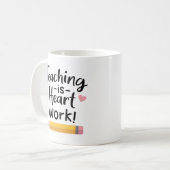 Lehren ist Herzarbeit, Lehrerbewertung Kaffeetasse (Vorderseite Links)