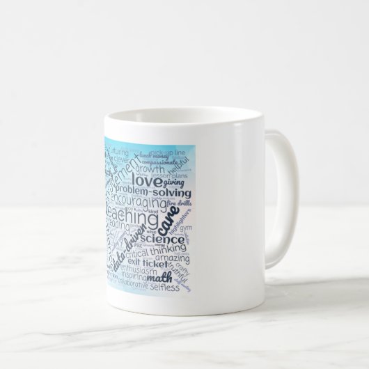 Lehren ist Leben - Word Cloud Kaffeetasse (VorderseiteRechts)