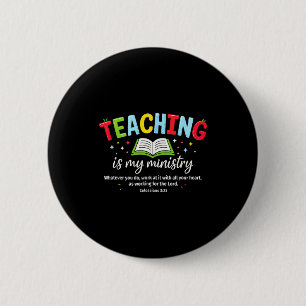 Lehren ist mein Dienst christlicher Lehrer Glaube  Button