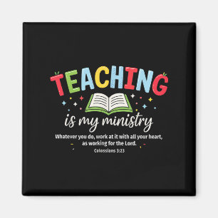 Lehren ist mein Dienst christlicher Lehrer Glaube  Magnet