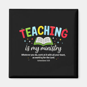 Lehren ist mein Dienst christlicher Lehrer Glaube  Magnet