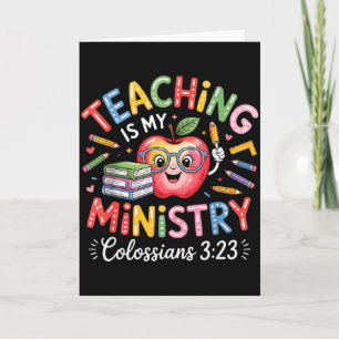 Lehren ist mein Dienst christliches Lehrerdesign Karte
