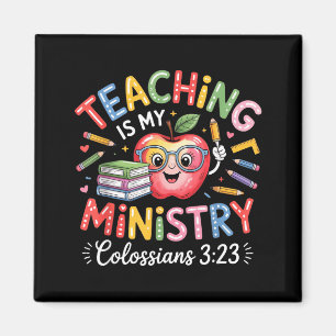 Lehren ist mein Dienst christliches Lehrerdesign  Magnet