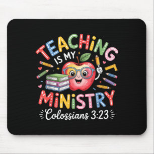 Lehren ist mein Dienst christliches Lehrerdesign Mousepad