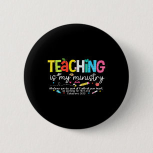 Lehren ist mein Dienst Gott Christlicher Lehrer Ck Button