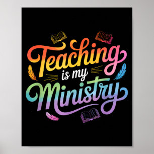 Lehren ist mein Dienst Jesus Christlicher Lehrer Poster