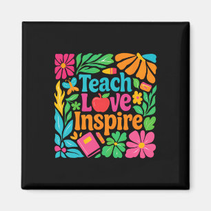 Lehren Liebe Inspirieren Lehrer Zurück zur Schule Magnet