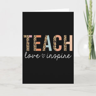 Lehren Liebe Inspirieren Leopard Ck Zur Schule Süß Karte
