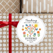 Lehren mit Herz und Lernen eines anderen Lehrers Runder Aufkleber