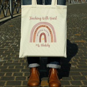 Lehren mit Herzrasen Lehrer Wertschätzung Tragetasche