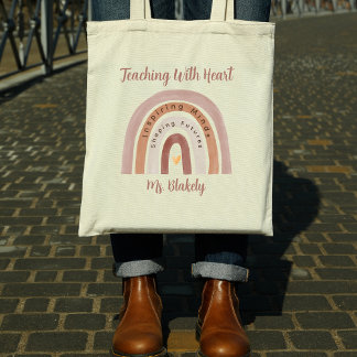 Lehren mit Herzrasen Lehrer Wertschätzung Tragetasche