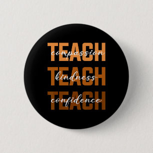 Lehren Sie Compion Freundlichkeit Schwarze Geschic Button