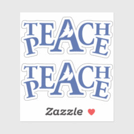 Lehren Sie den Single "Weiße Taube" und "Blau" Aufkleber