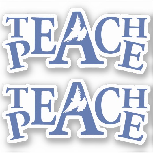 Lehren Sie den Single "Weiße Taube" und "Blau" Aufkleber (Vorderseite)